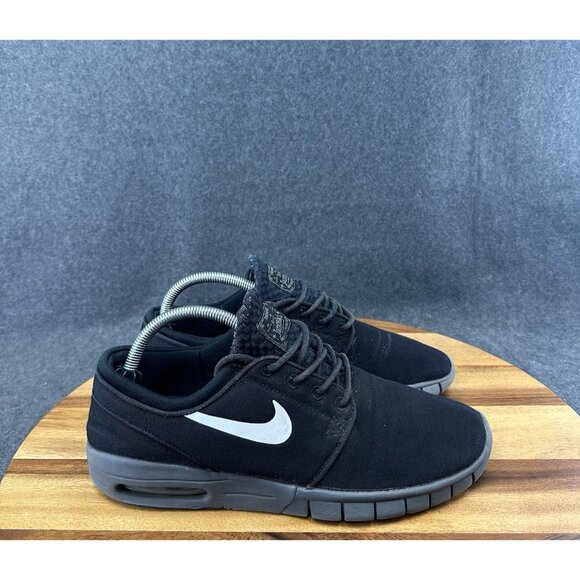 Nike Stefan Janoski Max Black Gray Anthracite Athletic Shoes 631303-009 Mens 9 - Picture 1 of 9